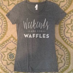 Weekends Are For Waffles: Graphic Tee (Brand New)